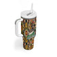 Queen Nzinga Tumbler With Handle Mbandi Traditional Regal Portrait Empowerment Quote African Female Leadership - African Pride