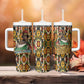 Queen Nzinga Tumbler With Handle Mbandi Traditional Regal Portrait Empowerment Quote African Female Leadership - African Pride