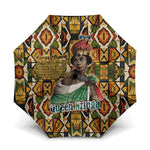 Queen Nzinga Umbrella Mbandi Traditional Regal Portrait Empowerment Quote African Female Leadership - African Pride