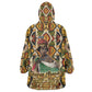 Queen Nzinga Wearable Blanket Hoodie Mbandi Traditional Regal Portrait Empowerment Quote African Female Leadership - African Pride