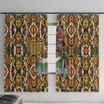 Queen Nzinga Window Curtain Mbandi Traditional Regal Portrait Empowerment Quote African Female Leadership - African Pride