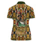 Queen Nzinga Women Polo Shirt Mbandi Traditional Regal Portrait Empowerment Quote African Female Leadership - African Pride