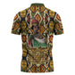 Queen Nzinga Zipper Polo Shirt Mbandi Traditional Regal Portrait Empowerment Quote African Female Leadership - African Pride