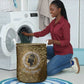 Queen Nzinga Laundry Basket Cowrie Crown Silhouette Royal Power - African Pride