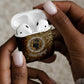 Queen Nzinga AirPods Case Cowrie Crown Silhouette Royal Power - African Pride