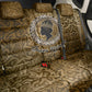 Queen Nzinga Back Car Seat Cover Cowrie Crown Silhouette Royal Power - African Pride