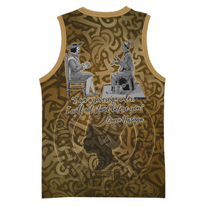 Queen Nzinga Basketball Jersey Cowrie Crown Silhouette Royal Power - African Pride