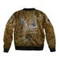 Queen Nzinga Bomber Jacket Cowrie Crown Silhouette Royal Power - African Pride