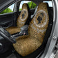 Queen Nzinga Car Seat Cover Cowrie Crown Silhouette Royal Power - African Pride