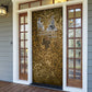 Queen Nzinga Door Cover Cowrie Crown Silhouette Royal Power - African Pride