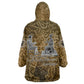 Queen Nzinga Kid Wearable Blanket Hoodie Cowrie Crown Silhouette Royal Power - African Pride