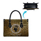 Queen Nzinga Leather Bag Cowrie Crown Silhouette Royal Power - African Pride