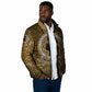 Queen Nzinga Padded Jacket Cowrie Crown Silhouette Royal Power - African Pride