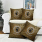 Queen Nzinga Pillow Cover Cowrie Crown Silhouette Royal Power - African Pride