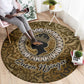 Queen Nzinga Round Carpet Cowrie Crown Silhouette Royal Power - African Pride