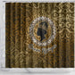 Queen Nzinga Shower Curtain Cowrie Crown Silhouette Royal Power - African Pride