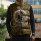 Queen Nzinga Sleeveless Puffer Jacket Cowrie Crown Silhouette Royal Power - African Pride