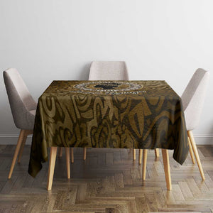 Queen Nzinga Tablecloth Cowrie Crown Silhouette Royal Power - African Pride