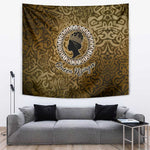 Queen Nzinga Tapestry Cowrie Crown Silhouette Royal Power - African Pride