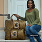 Queen Nzinga Travel Bag Cowrie Crown Silhouette Royal Power - African Pride