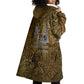 Queen Nzinga Wearable Blanket Hoodie Cowrie Crown Silhouette Royal Power - African Pride