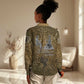 Queen Nzinga Women Casual Shirt Cowrie Crown Silhouette Royal Power - African Pride