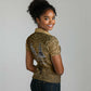 Queen Nzinga Women Polo Shirt Cowrie Crown Silhouette Royal Power - African Pride