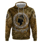 Queen Nzinga Zip Hoodie Cowrie Crown Silhouette Royal Power - African Pride