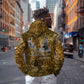 Queen Nzinga Zip Hoodie Cowrie Crown Silhouette Royal Power - African Pride
