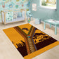 South Africa Flag Area Rug Tribal Africa Heritage - Wildlife Silhouettes in Earthy