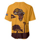 South Africa Flag Baseball Jersey Tribal Africa Heritage - Wildlife Silhouettes in Earthy