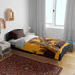 South Africa Flag Bedding Set Tribal Africa Heritage - Wildlife Silhouettes in Earthy