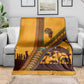 South Africa Flag Blanket Tribal Africa Heritage - Wildlife Silhouettes in Earthy