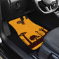 South Africa Flag Car Mats Tribal Africa Heritage - Wildlife Silhouettes in Earthy