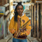 South Africa Flag Hoodie Tribal Africa Heritage - Wildlife Silhouettes in Earthy