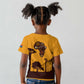 South Africa Flag Kid T shirt Tribal Africa Heritage - Wildlife Silhouettes in Earthy