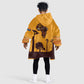 South Africa Flag Kid Wearable Blanket Hoodie Tribal Africa Heritage - Wildlife Silhouettes in Earthy