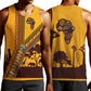 South Africa Flag Men Tank Top Tribal Africa Heritage - Wildlife Silhouettes in Earthy