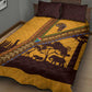 South Africa Flag Quilt Bed Set Tribal Africa Heritage - Wildlife Silhouettes in Earthy