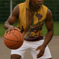 South Africa Flag Sleeveless Hoodie Tribal Africa Heritage - Wildlife Silhouettes in Earthy - African Pride