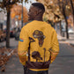 South Africa Flag Sweatshirt Tribal Africa Heritage - Wildlife Silhouettes in Earthy