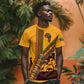South Africa Flag T shirt Tribal Africa Heritage - Wildlife Silhouettes in Earthy