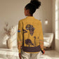 South Africa Flag Women Casual Shirt Tribal Africa Heritage - Wildlife Silhouettes in Earthy