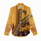 South Africa Flag Women Casual Shirt Tribal Africa Heritage - Wildlife Silhouettes in Earthy