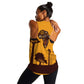 South Africa Flag Women Racerback Tank Tribal Africa Heritage - Wildlife Silhouettes in Earthy