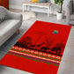 Wildlife South Africa Area Rug Tribal Pattern National Flag Safari Silhouettes