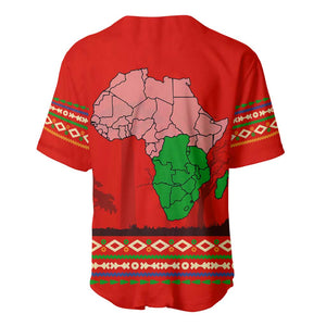 Wildlife South Africa Baseball Jersey Tribal Pattern National Flag Safari Silhouettes