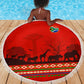 Wildlife South Africa Beach Blanket Tribal Pattern National Flag Safari Silhouettes