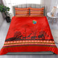 Wildlife South Africa Bedding Set Tribal Pattern National Flag Safari Silhouettes