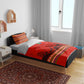 Wildlife South Africa Bedding Set Tribal Pattern National Flag Safari Silhouettes